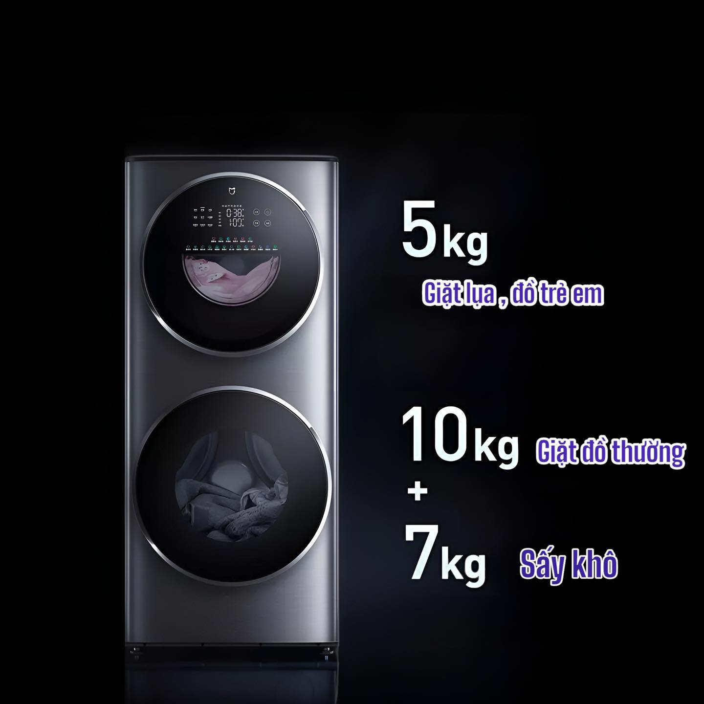 Máy giặt sấy xiaomi Mijia 2 tầng XHQG150XM21 Máy giặt sấy xiaomi Mijia 2 tầng XHQG150XM21