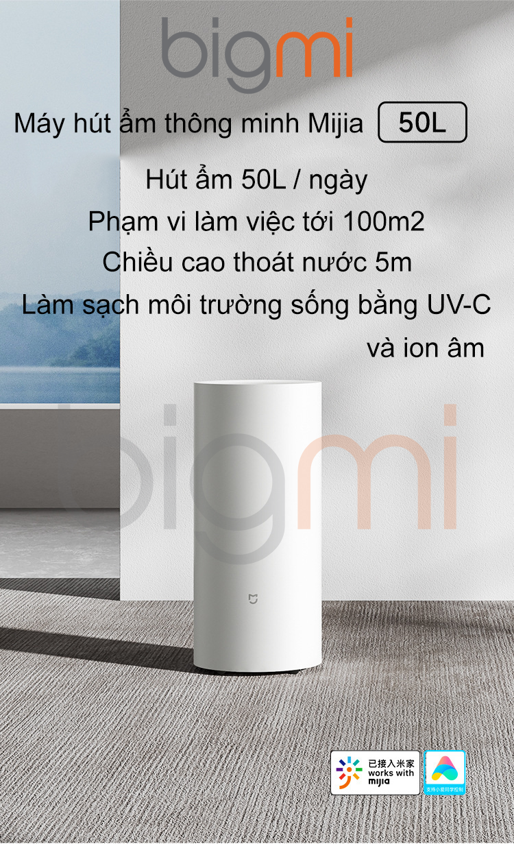 Máy hút ẩm Xiaomi Mijia 50L DM-CS50CFA1A - Hàng chính hãng
