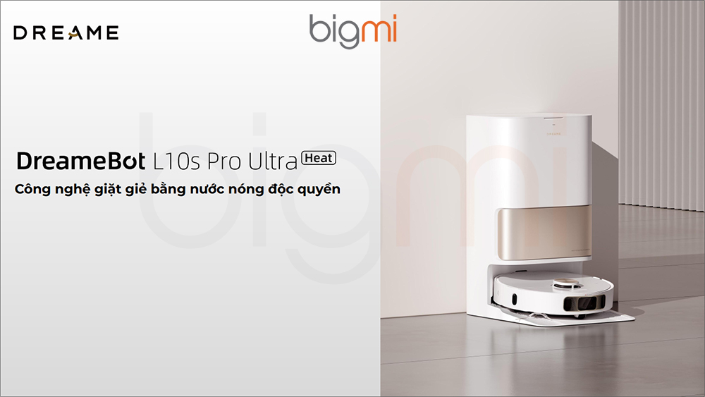 Robot hut bui lau nha Dreame L10s Pro Ultra Heat trang bi cong nghe giat gie bang nuoc nong doc quyen 1