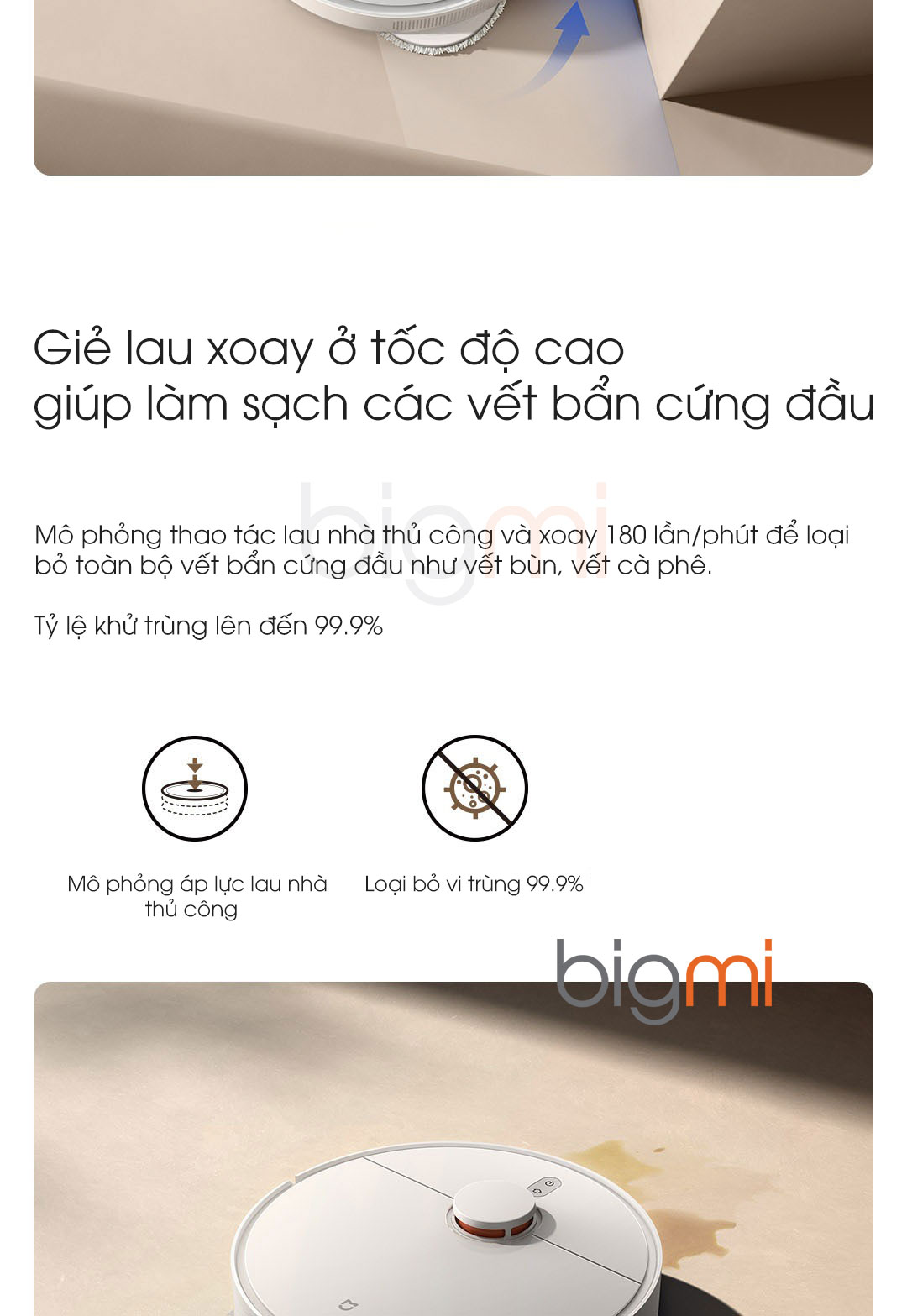 Robot hut bui Xiaomi Mijia Infinite Vacuum Mop 2 14