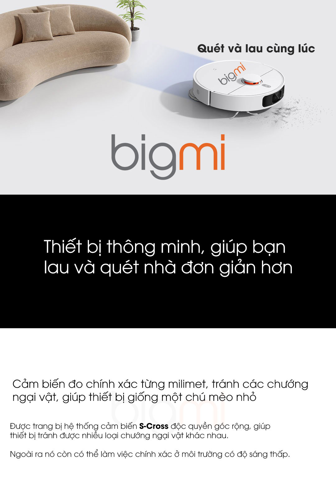 Robot hut bui Xiaomi Mijia Infinite Vacuum Mop 2 18