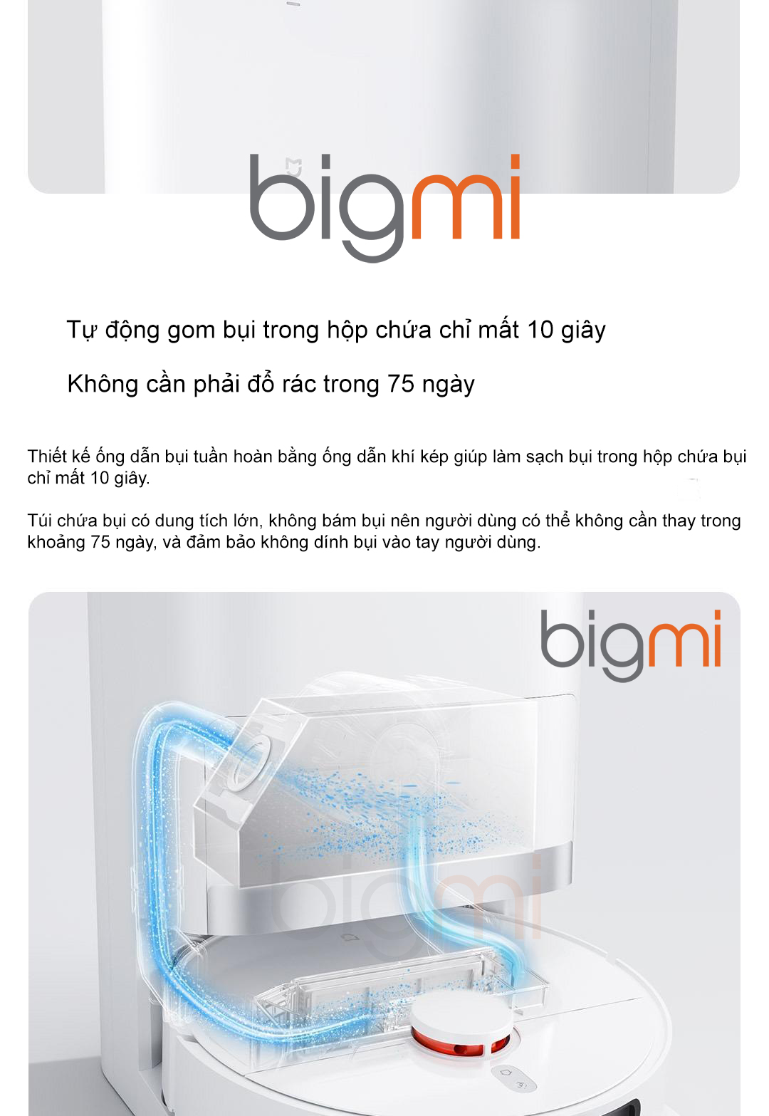 Robot hut bui Xiaomi Mijia Infinite Vacuum Mop 2 8