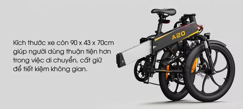 Xe đạp trợ lực điện ADO A20XE gấp gọn