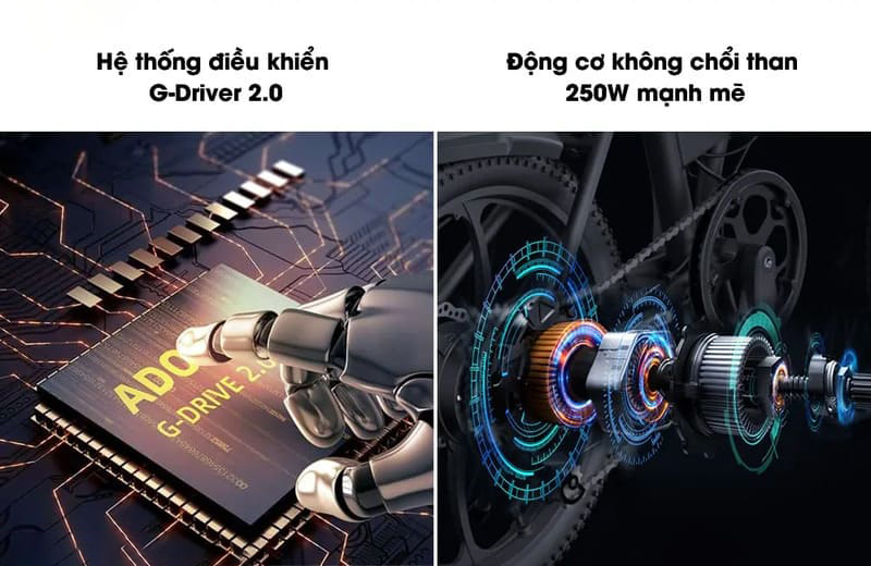 hệ thống an toàn Xe đạp trợ lực điện ADO A20XE