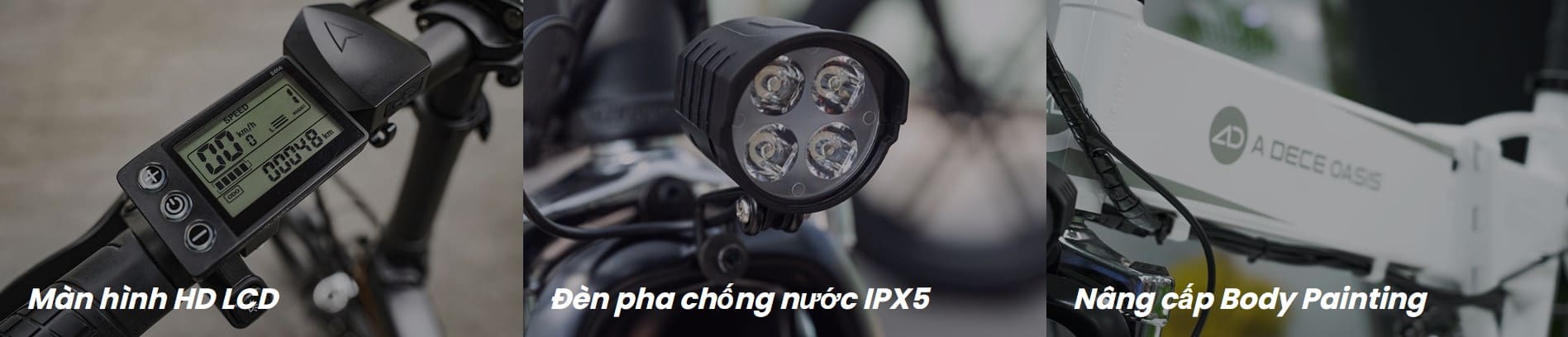 tính năng an toàn xe đạp A16XE